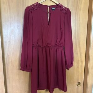 Express Long Sleeve Dress | Wine